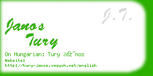 janos tury business card